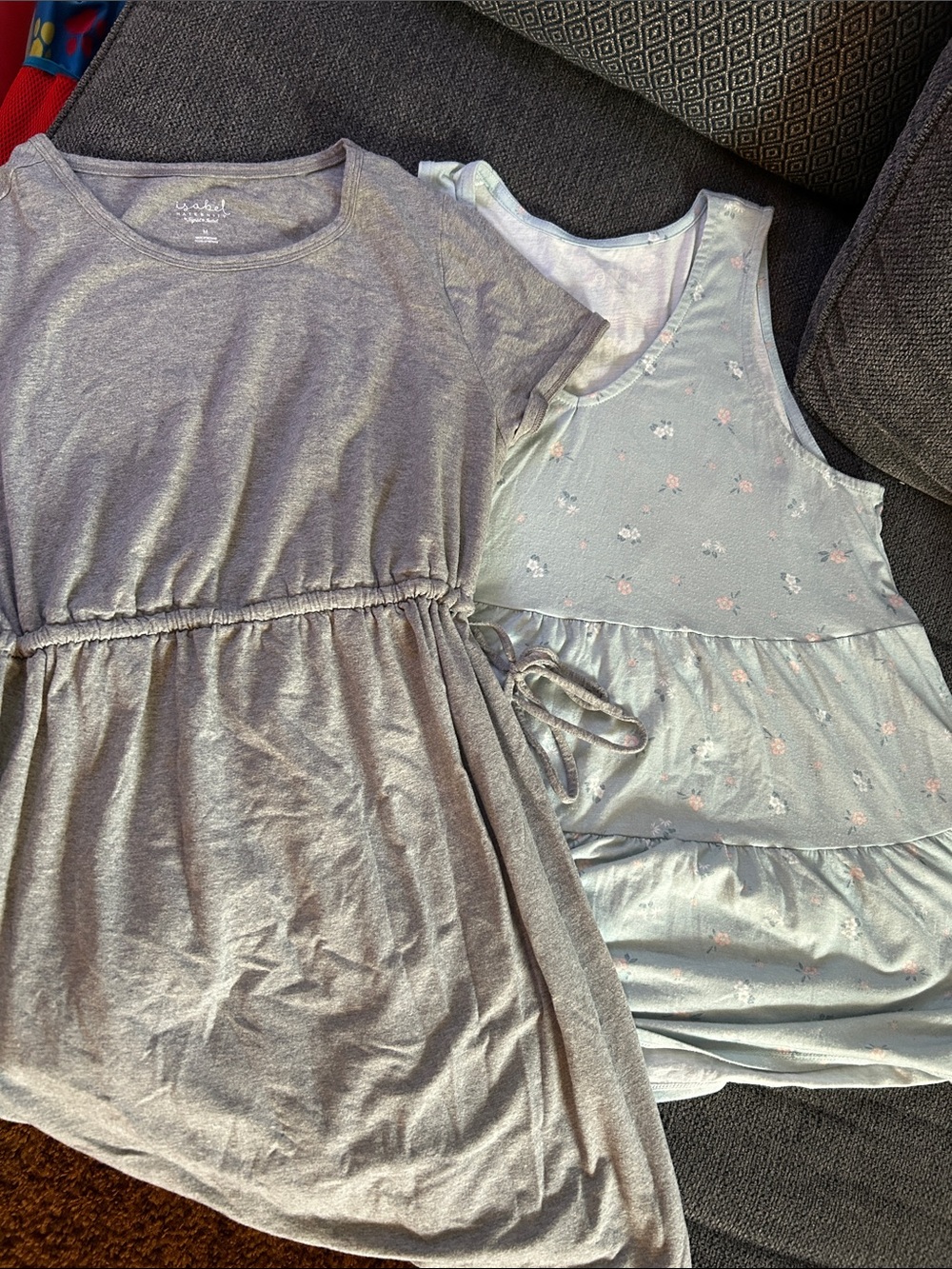 Isabel Maternity by Ingrid & Isabel Light Gray dress & Top Bundle